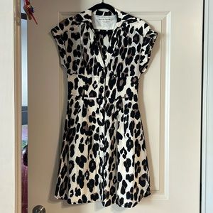 Nanette Lepore leopard silk skirt dress size 4